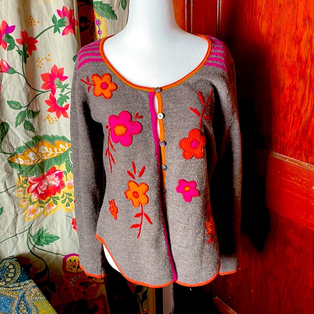 Gudrun sjoden sz M artsy wool cardigan lagenlook